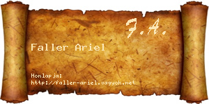 Faller Ariel névjegykártya